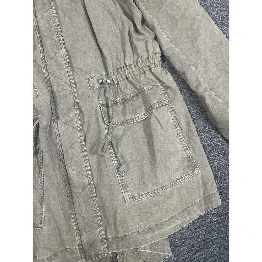 Levi's Jacket Women's Medium‎ Green Military Barn Chore Utility Zip Snap Army